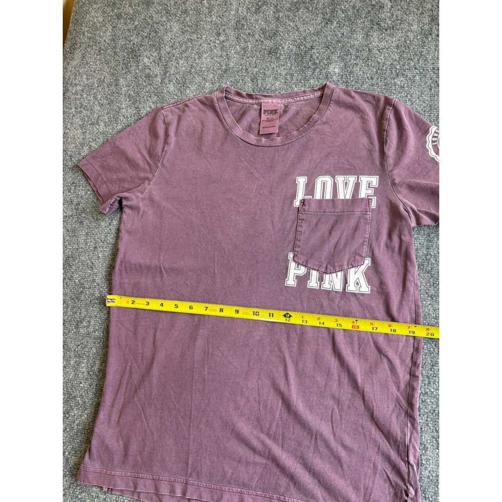 Victoria's Secret PINK Short Sleeve Pocket T-Shirt Faded Purple XS - Picture 8 of 11